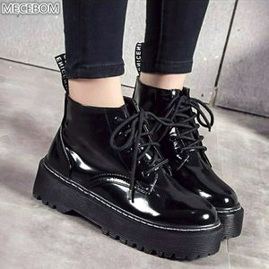 💋 COMBAT ANKLE BOOTS FUR LINED CHUNKY BLACK!!!